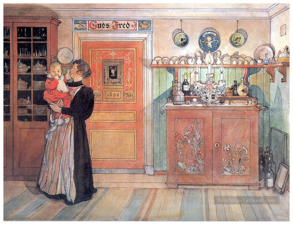 entre noël et nouveau 1896 Carl Larsson Peintures à l'huile